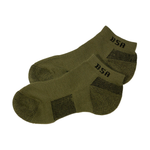 Scouts BSA CoolMax Uniform Crew Sock, Adult in Scouts BSA Green with BSA embroidered at top