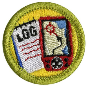 Geocaching Merit Badge Emblem for scouts