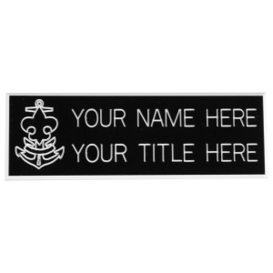 Sea Scouts Two-Line Nameplate with Engraving