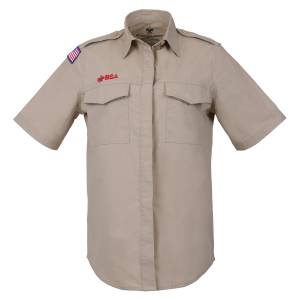 Scouts BSA Short-Sleeve Uniform Shirt, Khaki - Girls’ Made to Measure