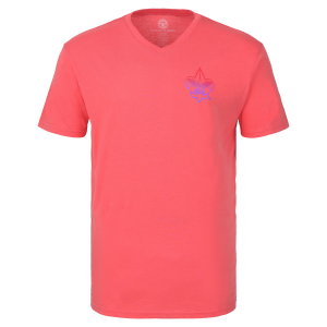 BSA V-Neck Tee, Coral-Ladies' S-2XL