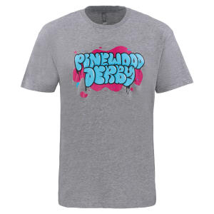 Pinewood Derby Bubble Tee, Heather Gray-S-2XL